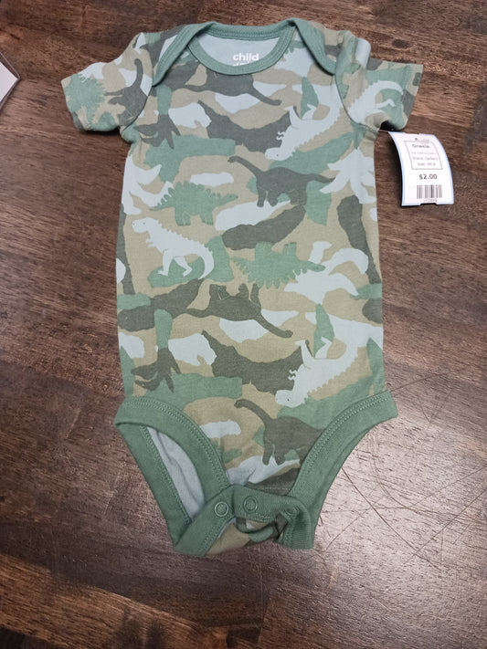 Green Camo/Dino Carters Onesie, 3M B