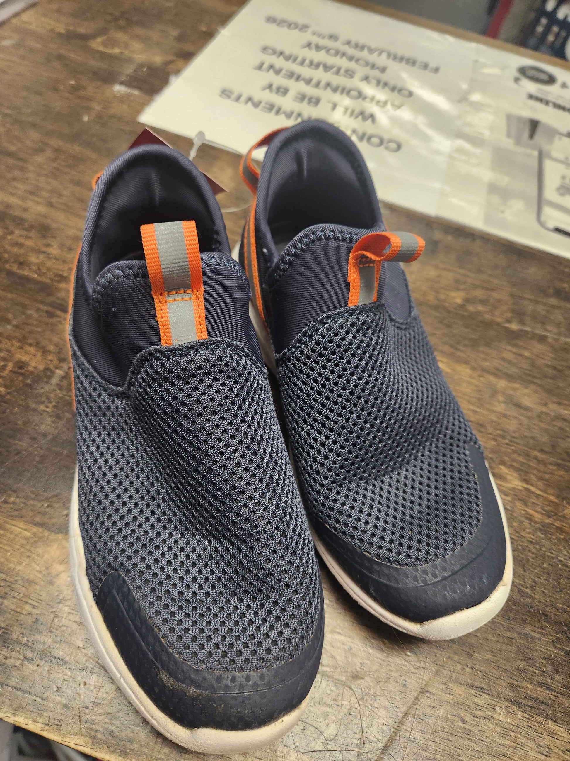 Navy/Orange  Slip Ons, 13C B