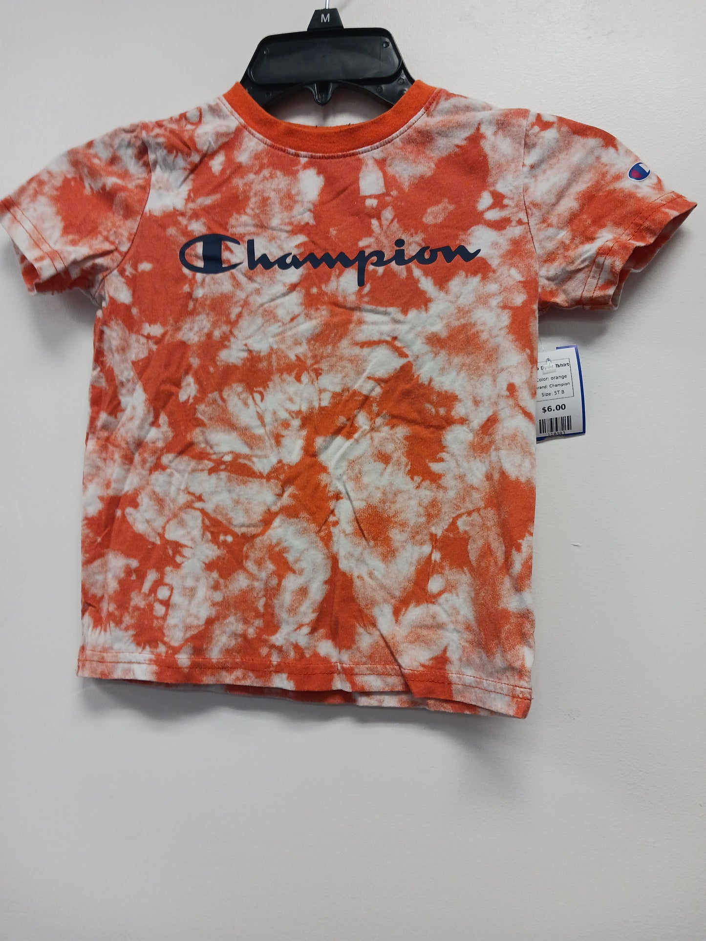 orange Champion Tye Dyed Tshirt, 5T B