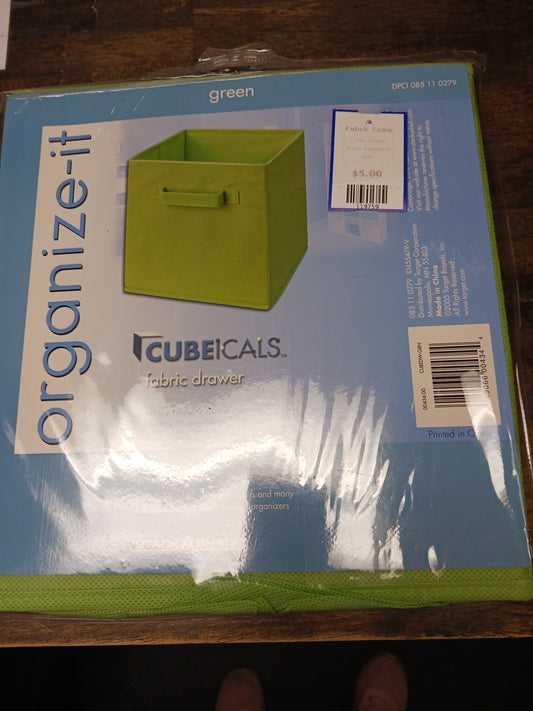 Green Organize-It Fabric Cube