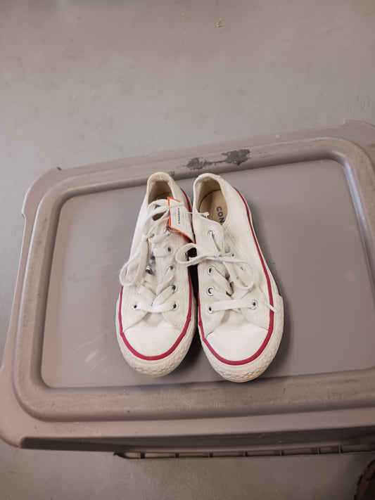 White Converse Sneakers, 12Y G