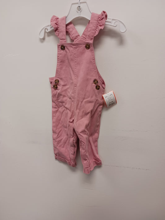 Pink  Bib Overalls, 12M G