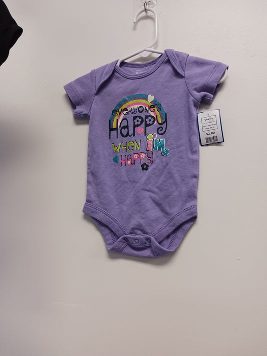 Purple Everyone's Happy Garanimals Onesie, 3M G