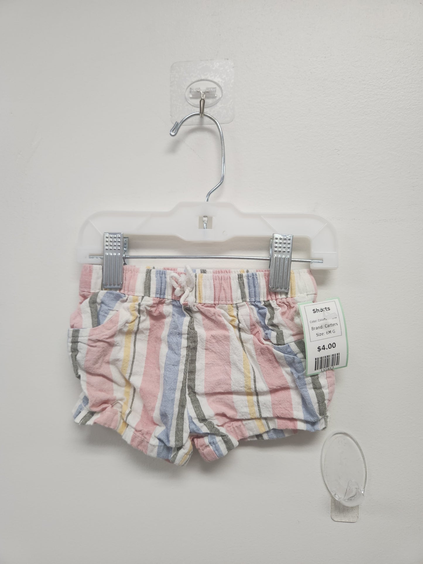 Colorful Striped Carters Shorts, 6M G