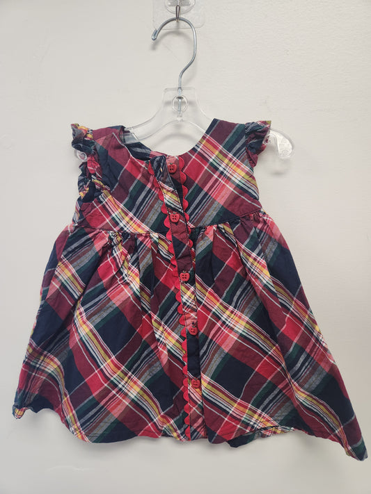 Red/Green/Yellow Plaid Gymboree Dress, 3M G