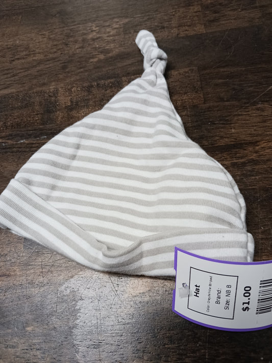 Grey/White Striped  Hat, NB B