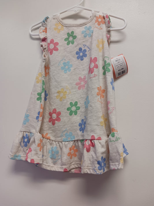 Tan/Colorful Flower Garanimals Dress, 18M G