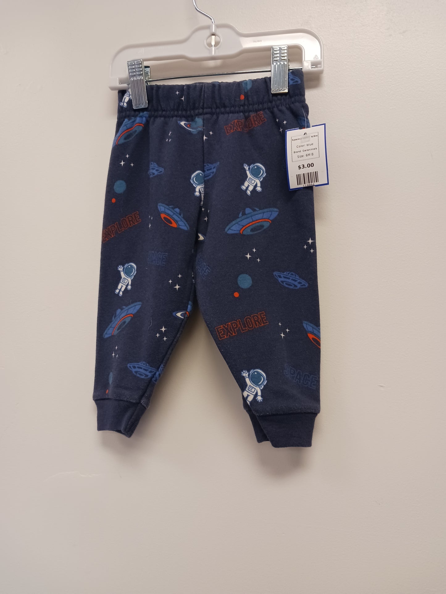 blue Garanimals Space Joggers 6/9m, 6M B