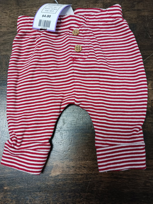 red Carters Striped Pants, NB B