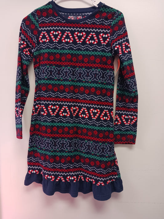 Navy Candy Cane Jammies For Your Families Nightgown, 12 G