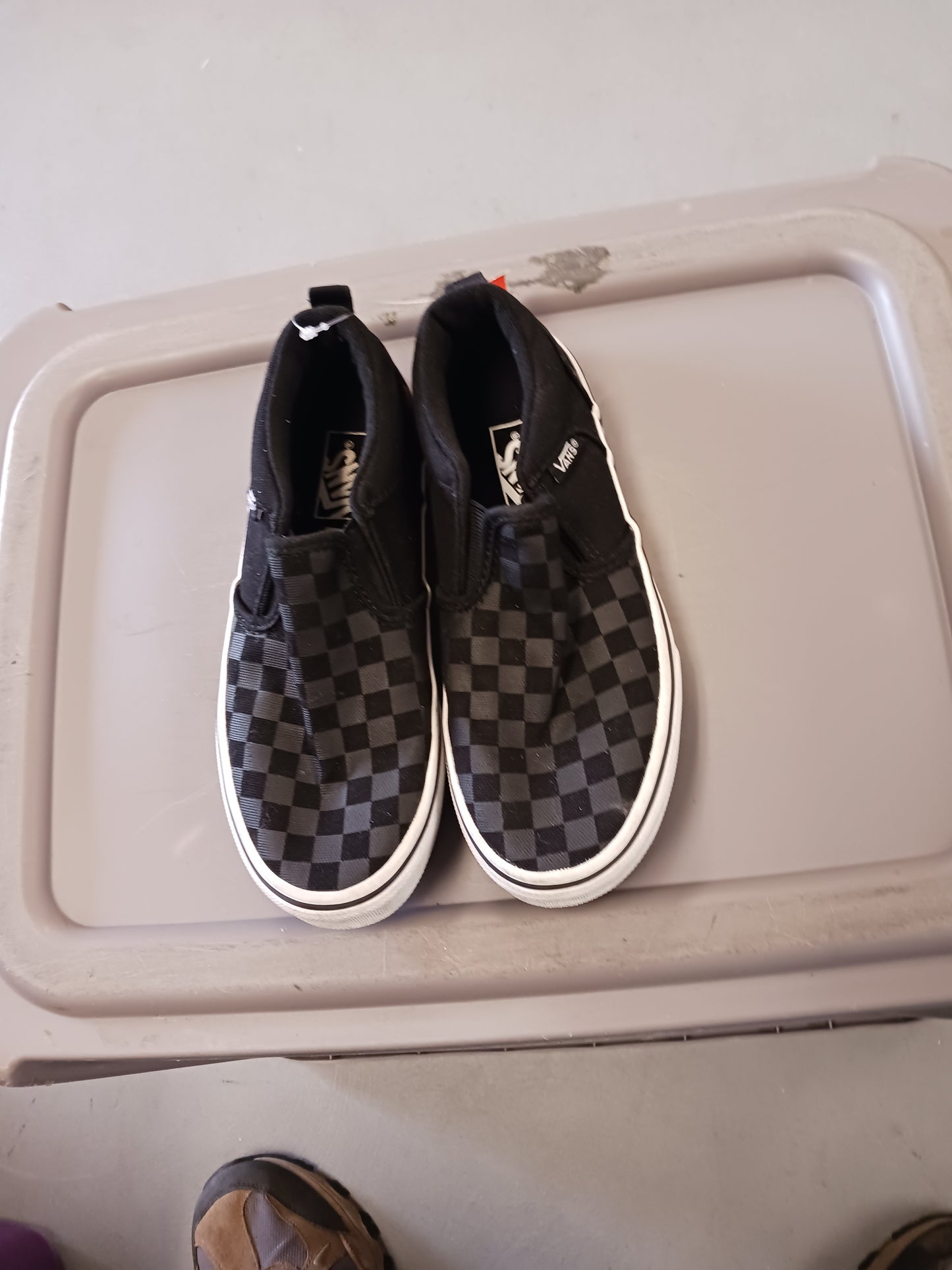 Black Vans Slip on Sneakers, 2 G