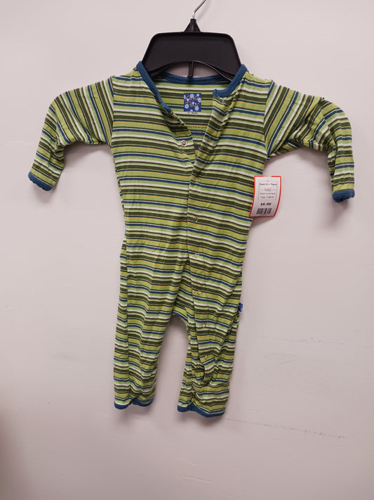Blue/Green/Yellow Striped Kickee Pants Pant One Piece, 3-6M B