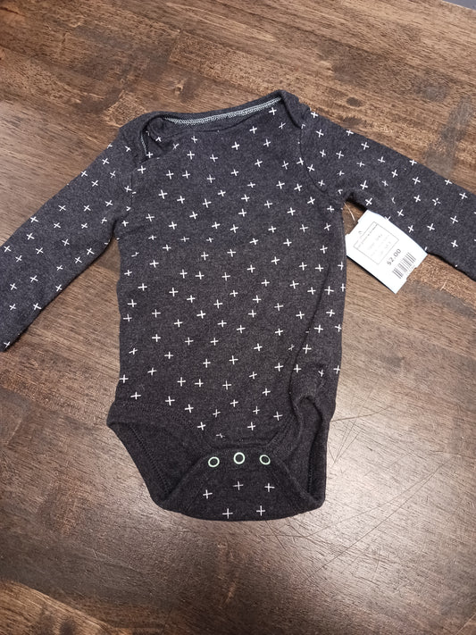 Grey Cloud Island Longsleeve Onesie, NB B