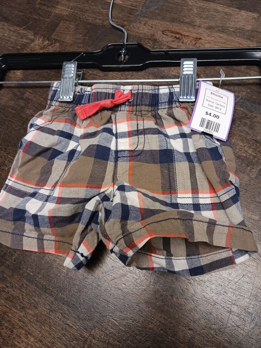Brown/Navy/Orange Carters Shorts, 9M B