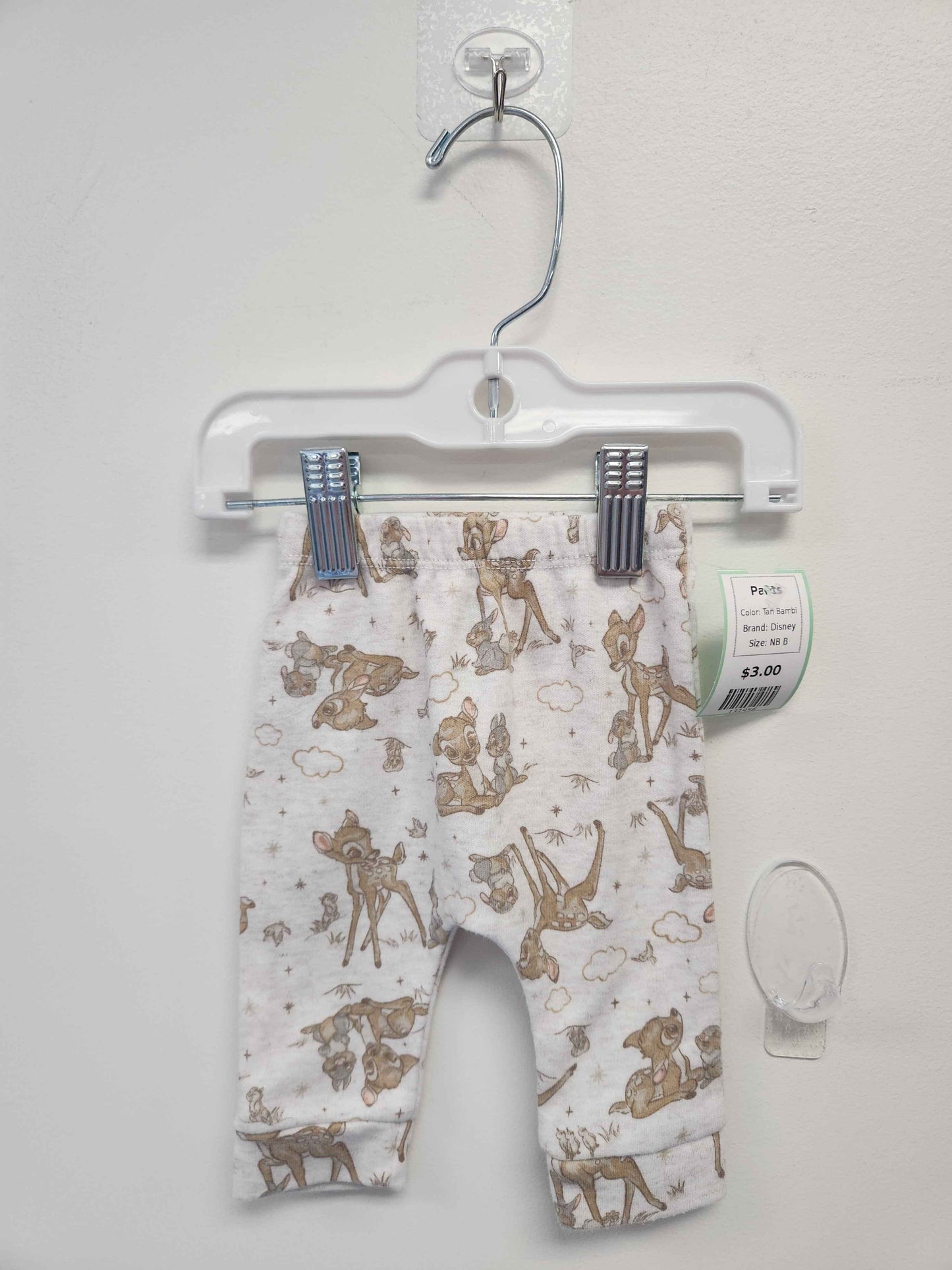 Tan Bambi Disney Pants, NB B