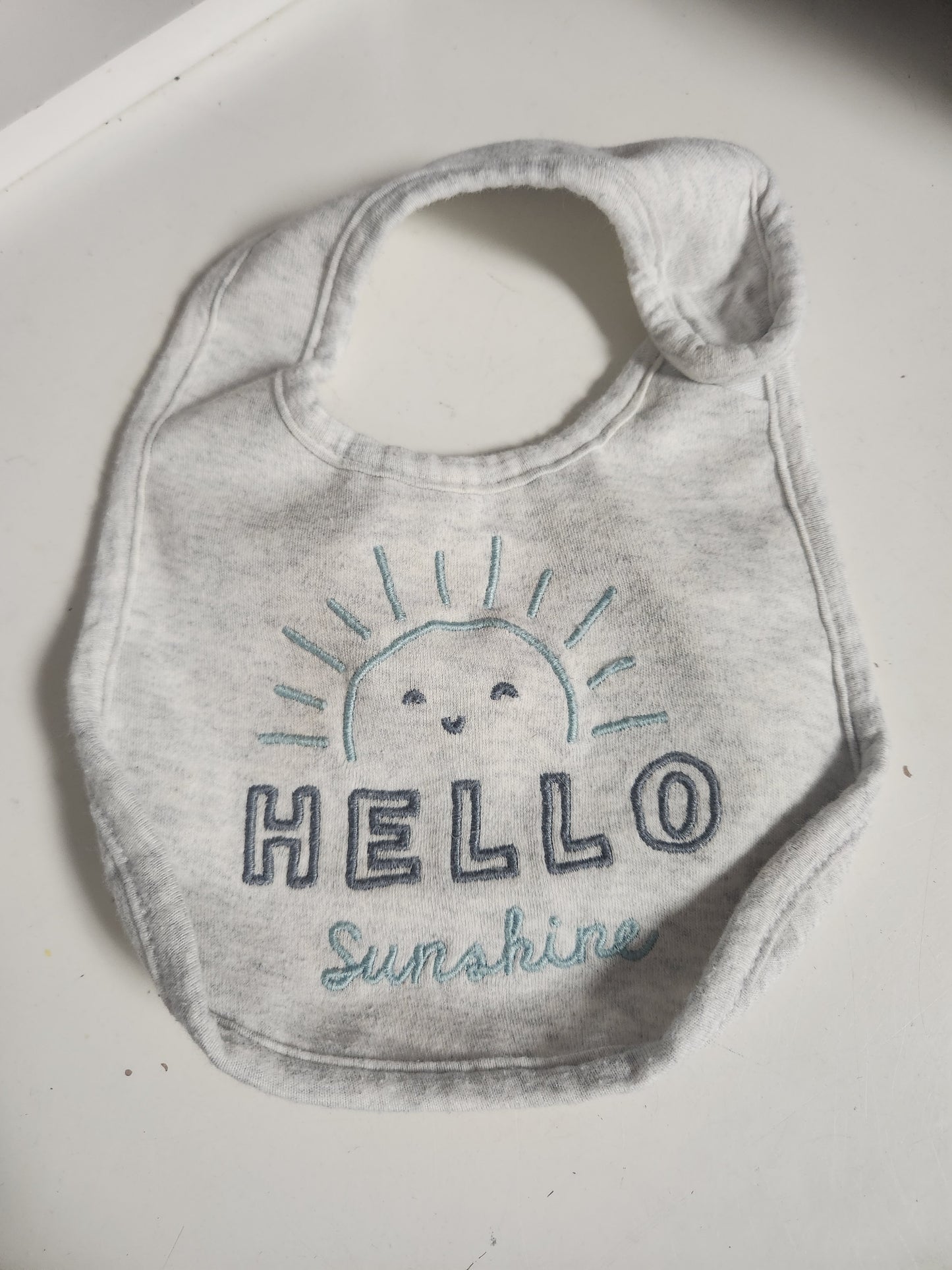 Grey Hello Sunshine Carters Bib