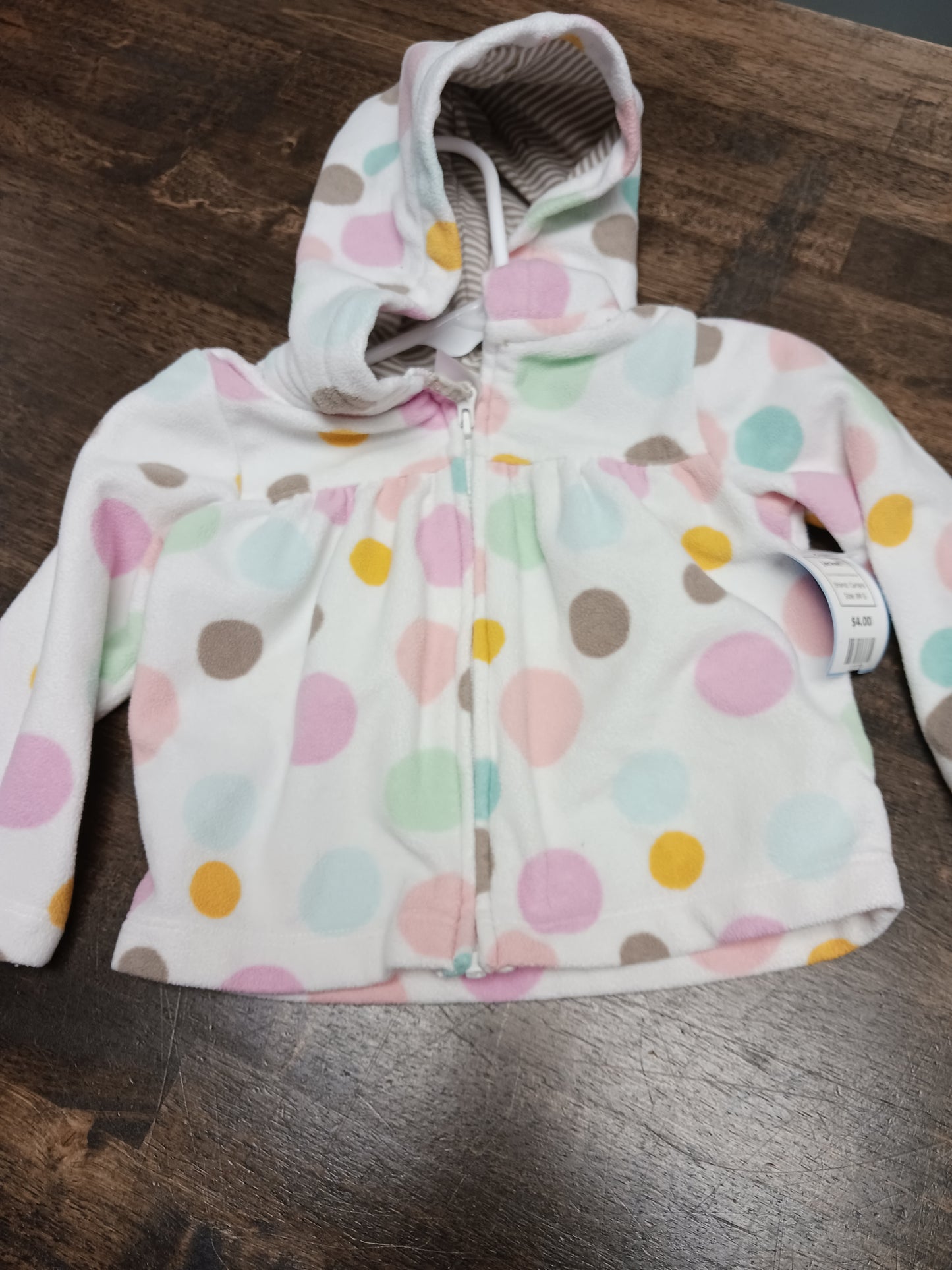 White/Colorful Polka Dot Carters Jacket, 9M G