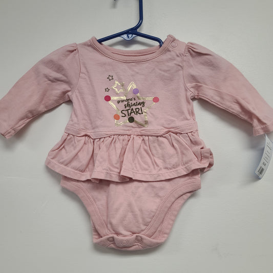Pink Garanimals Longsleeve Onesie, NB G