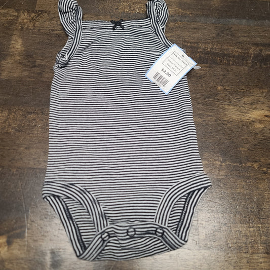 Black/White Striped Carters Tank Top Onesie, 3M G