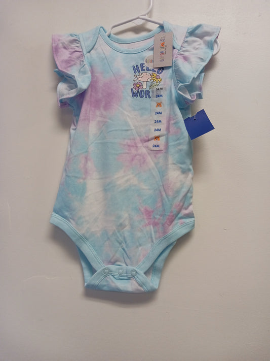 blue/purple Garanimals Hello World Onesie, 2T G