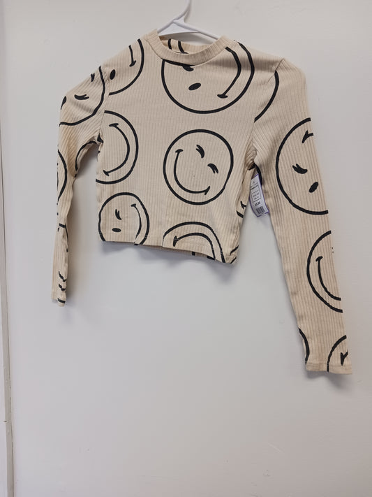 Yellow/Black Smiley Face H&M Longsleeve Shirt, 8 G