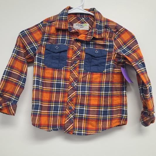 orange OshKosh Flannel Shirt, 5T B