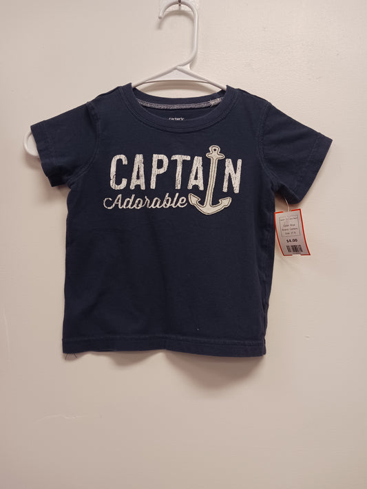 Blue Carters Captain Adorable Tshirt, 2T B