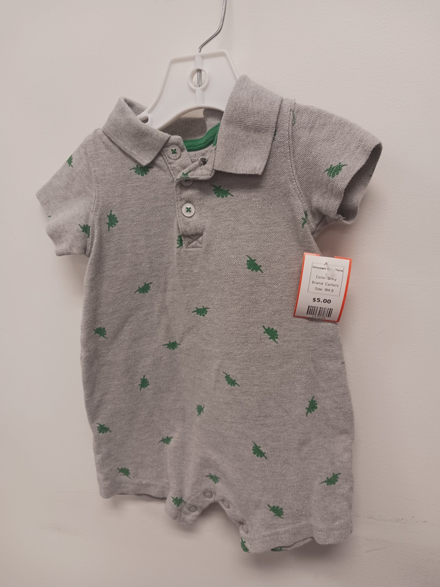 Grey Carters Dinosaur One Piece, 9M B