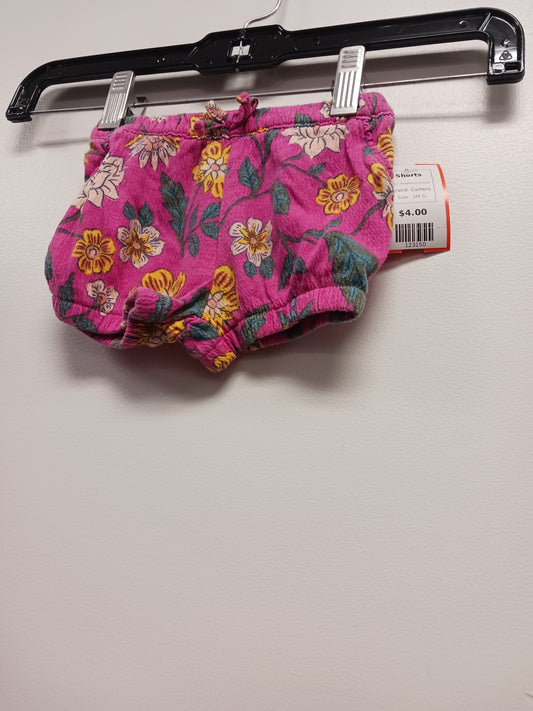 Pink/Yellow Flower Carters Shorts, 3M G