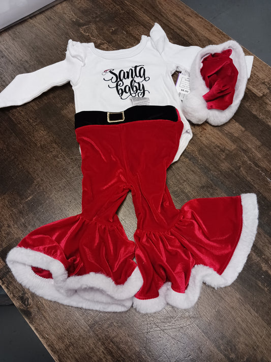 Red/White Christmas Baby Essentials Outfit, 6M G