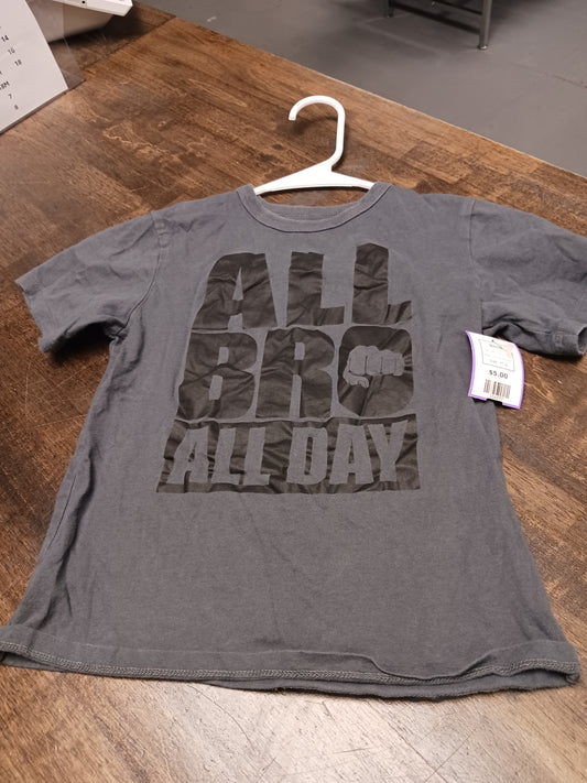 Grey All Bro All Day Childrens Place Shirt, 5T B