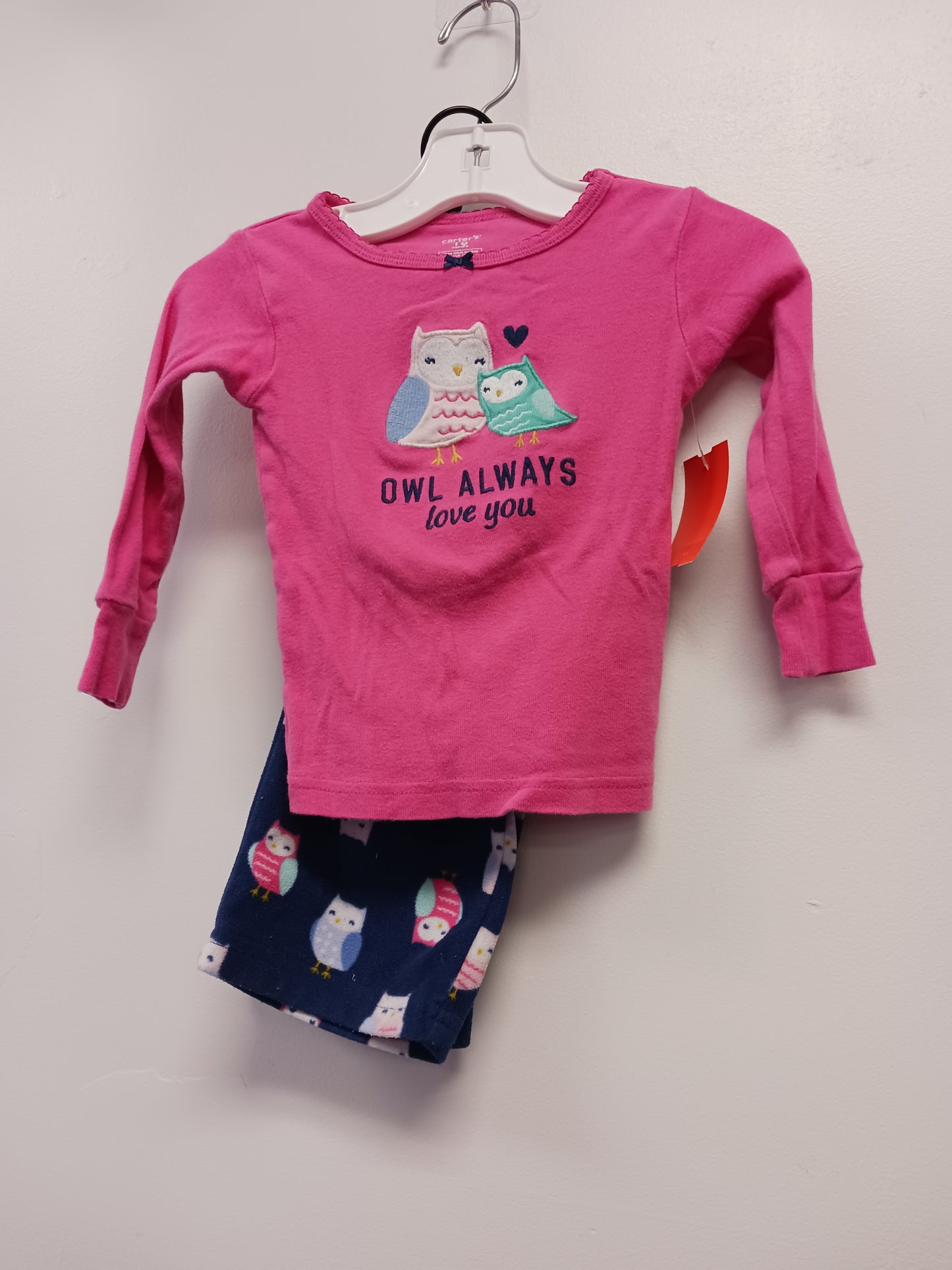 Pink Carters 2 Piece Owl PJS, 18M G