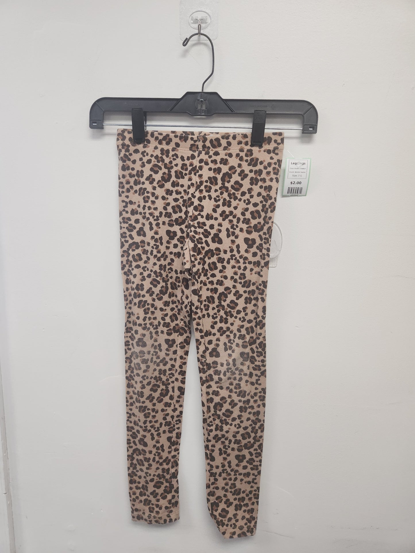 Brown Cheetah Wonder Nation Leggings, 7 G