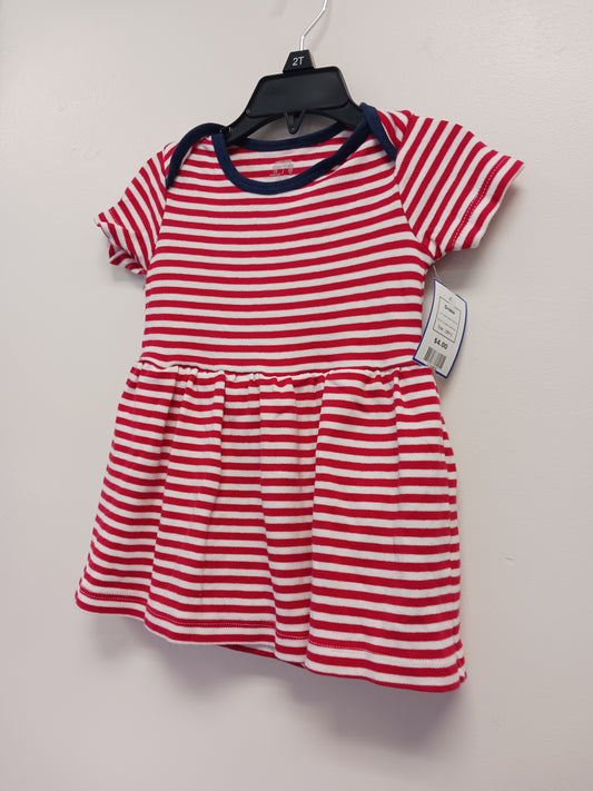 Red/White/Navy Striped Amazon Essentials Dress, 18M G