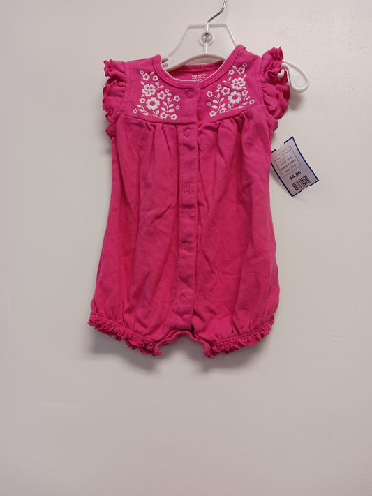 pink Carters Flowered one piece suit, 3M G