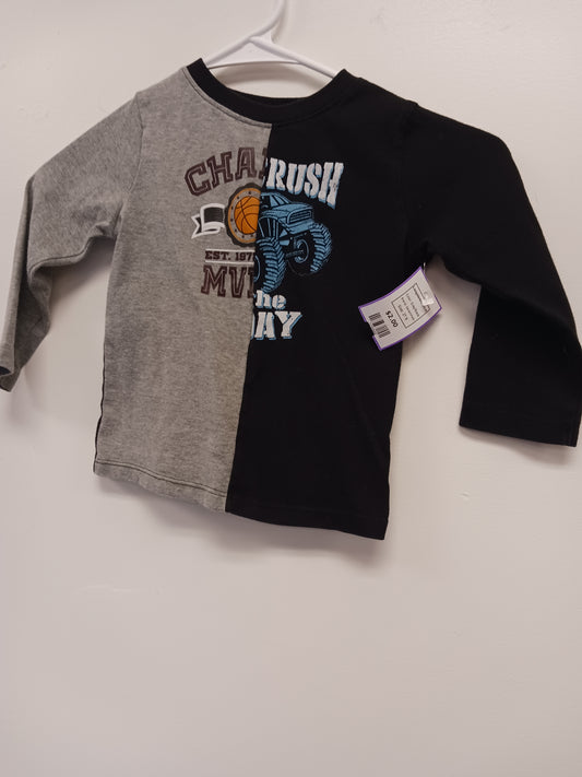 Grey/Black Garanimals Longsleeve Shirt, 2T B