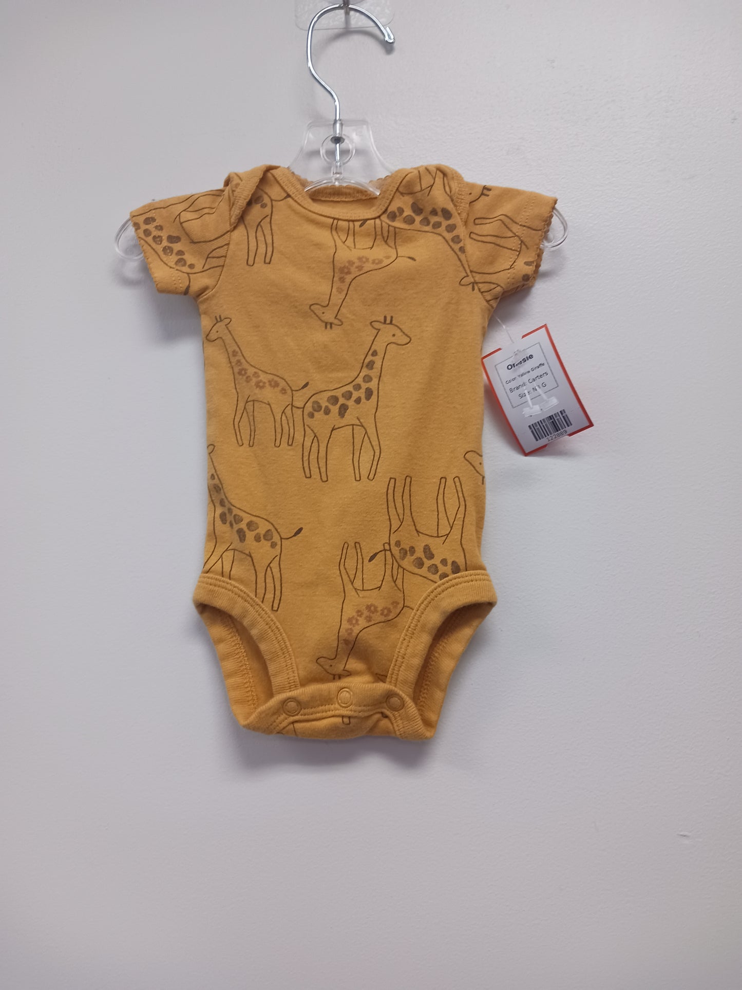 Yellow Giraffe Carters Onesie, NB G