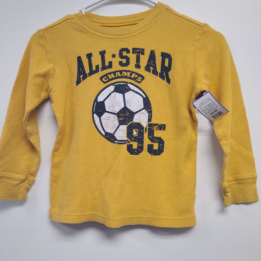 yellow OshKosh Long Sleeve Soccer Shirt, 6 B