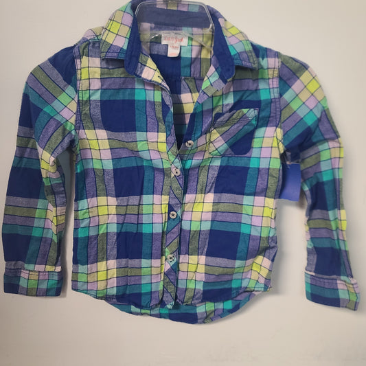 Blue/Purple/Green Cat & Jack Longsleeve Button Up, 6 G