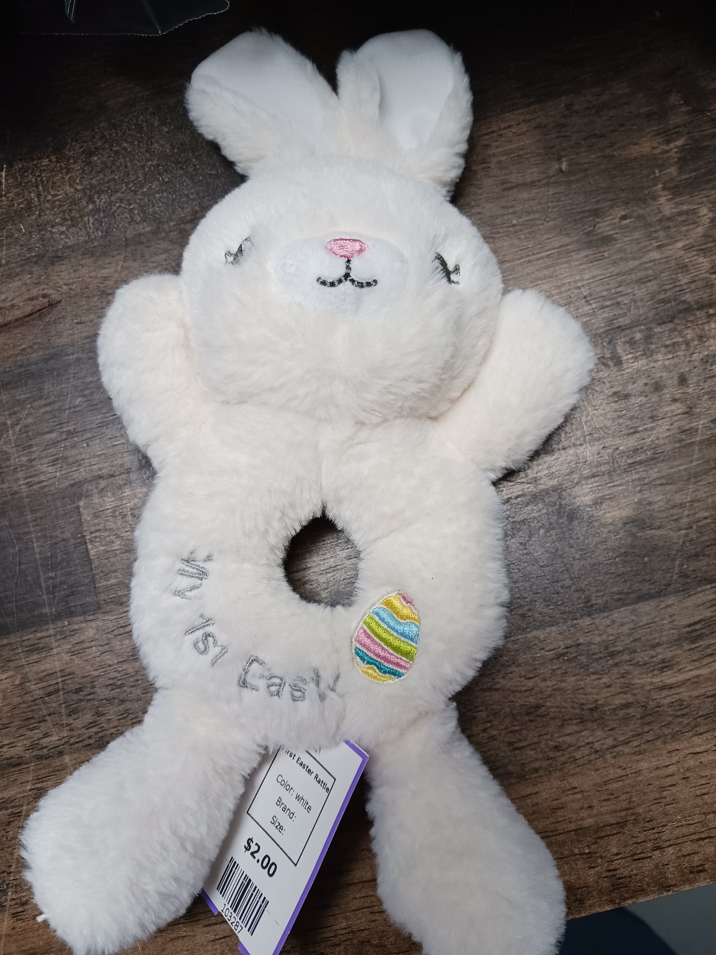 white  First Easter Rattle