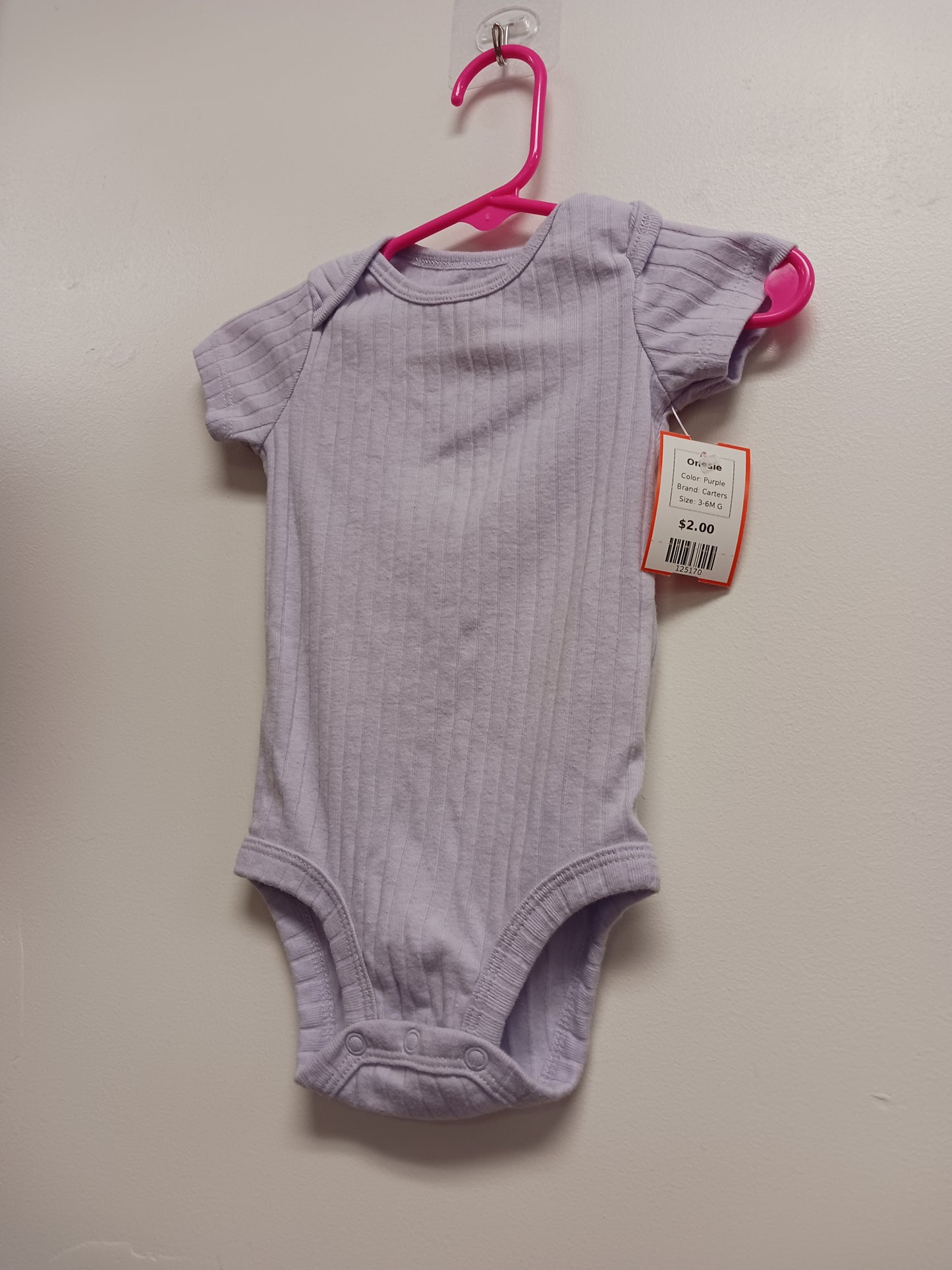 Purple Carters Onesie, 3-6M G