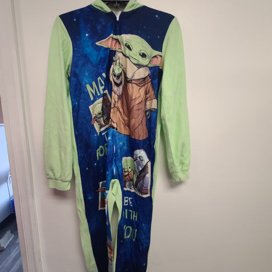 Blue/Green Yoda Star Wars One Piece Pjs, 14 B