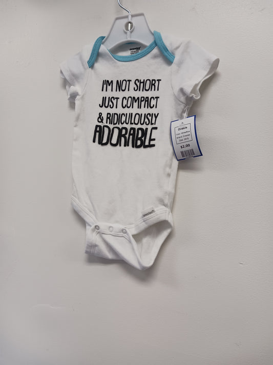 White/Blue Onesies Onesie, 3M B
