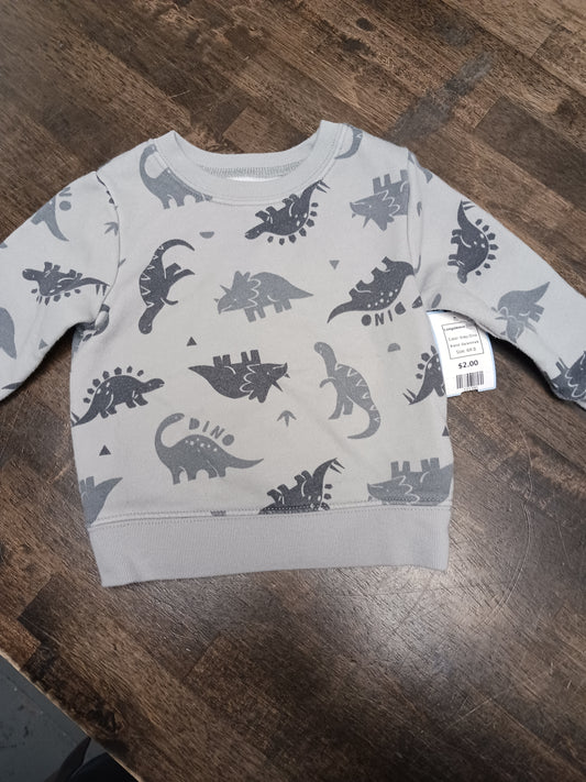 Grey Dino Garanimals Longsleeve Shirt, 6M B