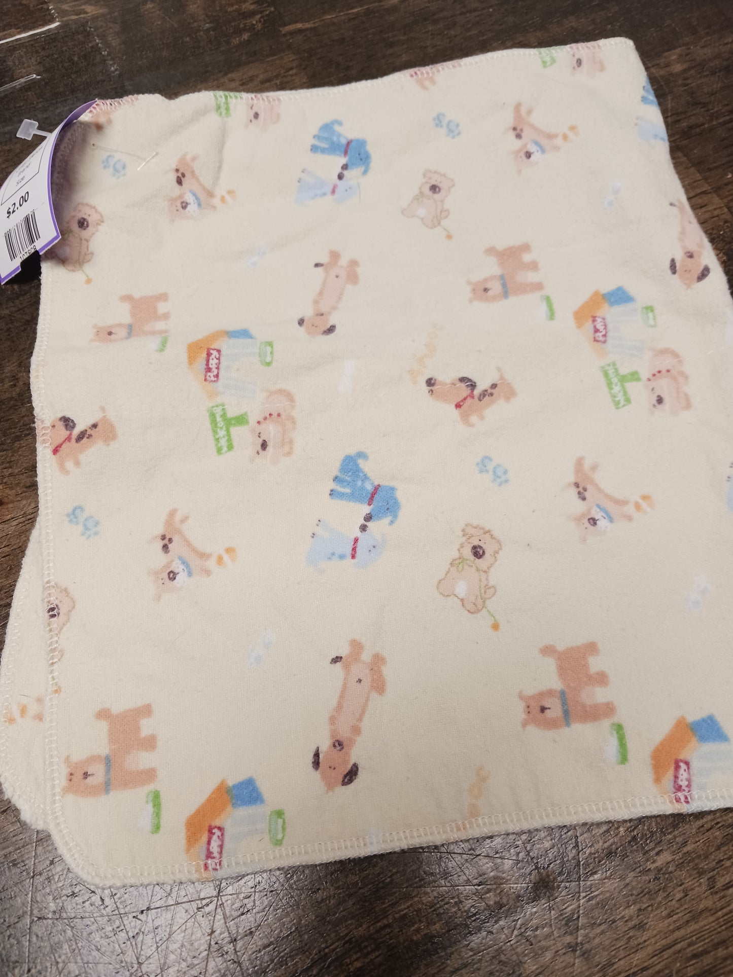 yellow  Dog Burp Cloth