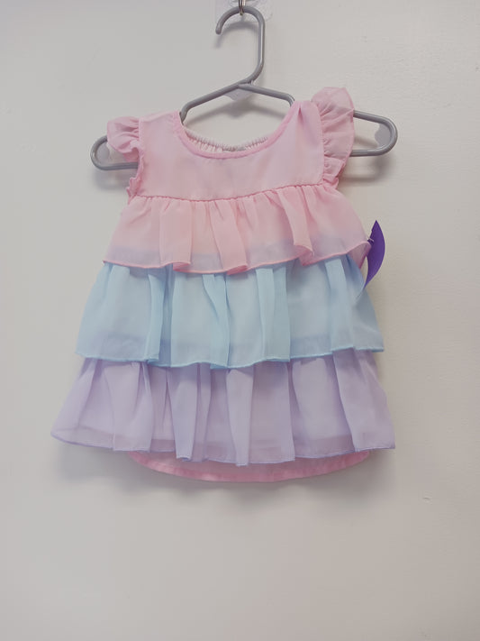 Pink/Blue/Purple Healthtex Dress, 6M G