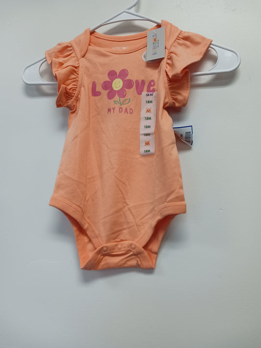 orange Garanimals Love my Dad Onesie, 18M G