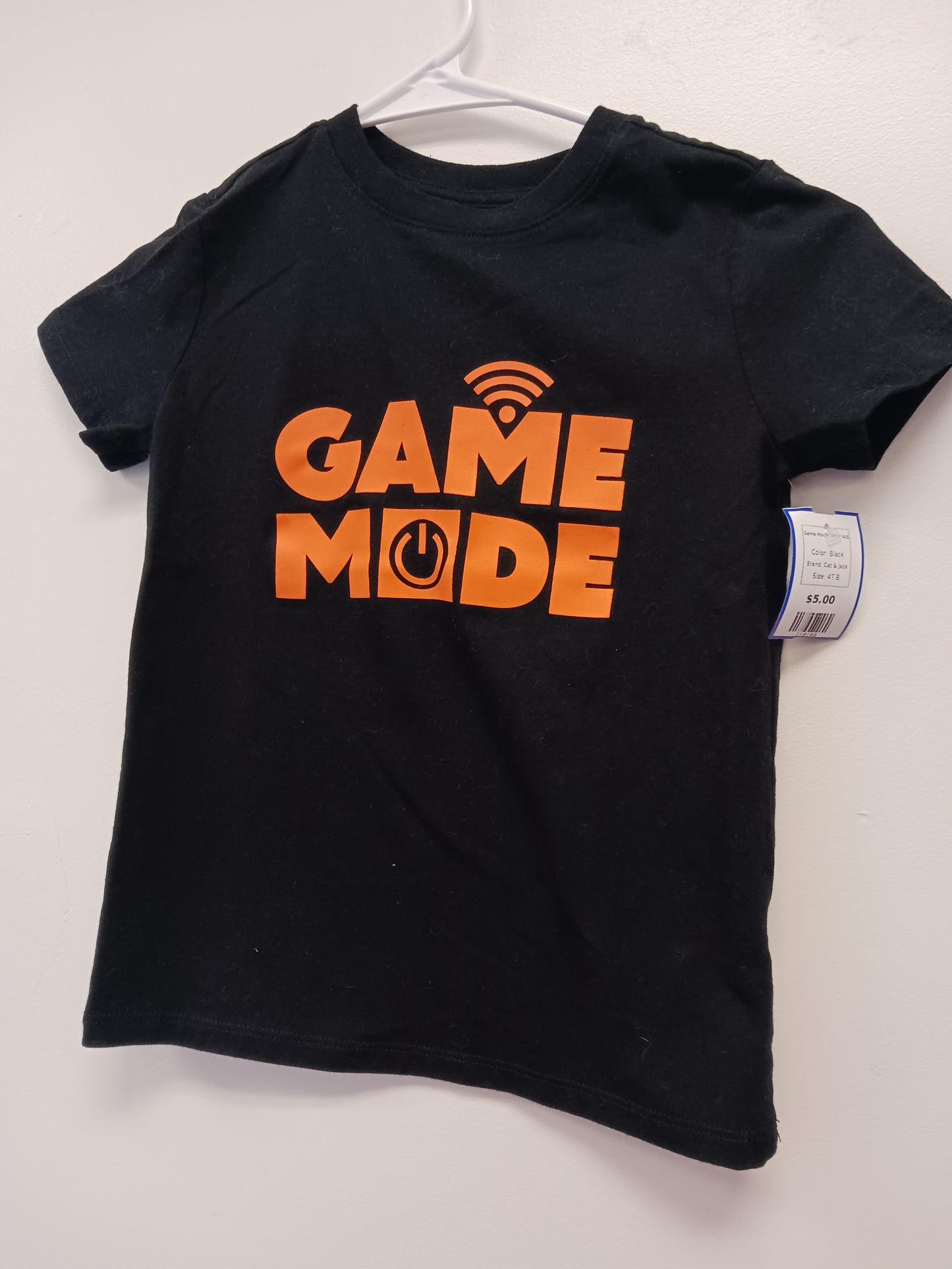 Black Cat & Jack Game Mode Tshirt 4/5, 4T B