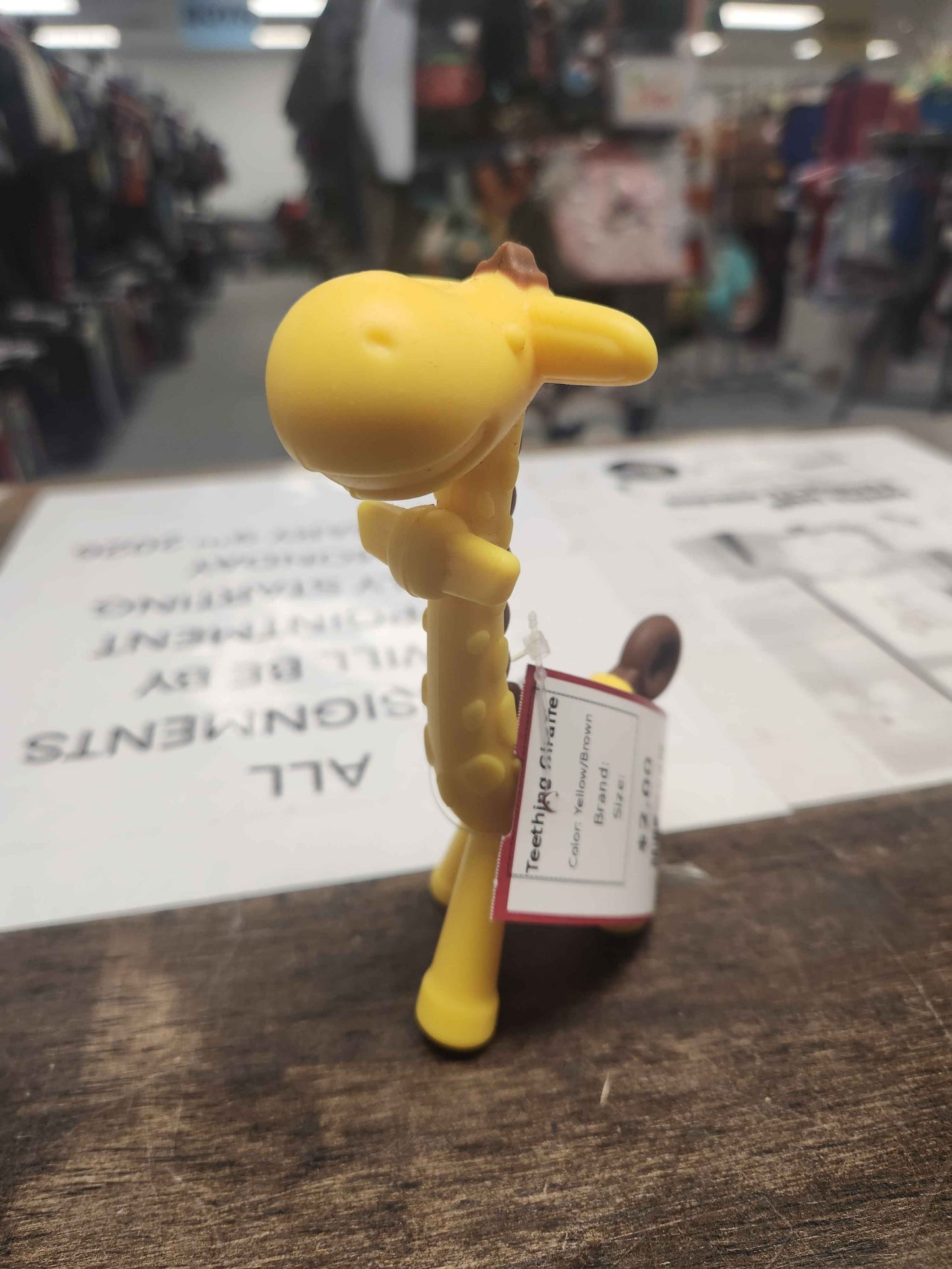 Yellow/Brown  Teething Giraffe