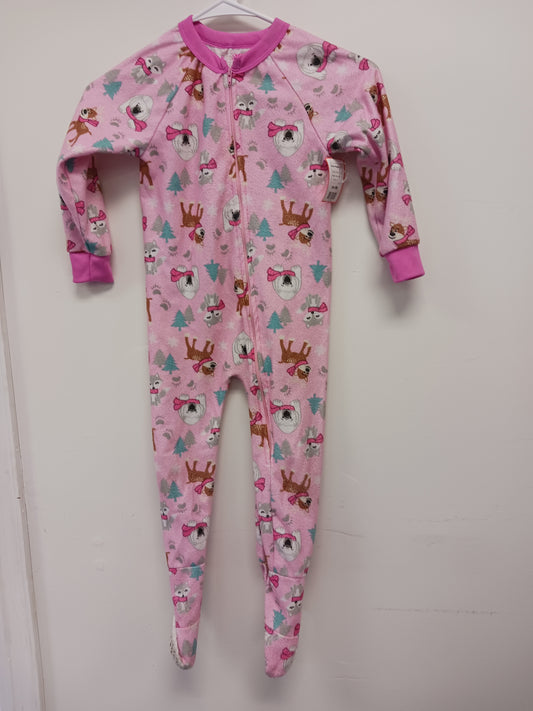 Pink Dog Mon Petit One Piece Pjs, 4T G